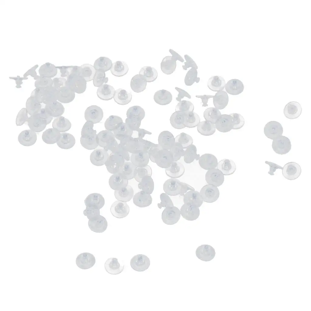 Earring Findings Bulk 100pcs Silicone Ear Stoppers Clear Transparent for Earring Making Projects
Earring Findings Bulk 100pcs Silicone Ear Stoppers Clear Transparent for Earring Making Projects