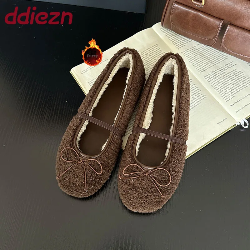 Fashion Fluffy Women Winter Flats Shoes Female Mary Janes Footwear Butterfly-Knot Warm Ladies Flats With Plush Shoes Big Size 43
Fashion Fluffy Women Winter Flats Shoes Female Mary Janes Footwear Butterfly-Knot Warm Ladies Flats With Plush Shoes Big Size 43