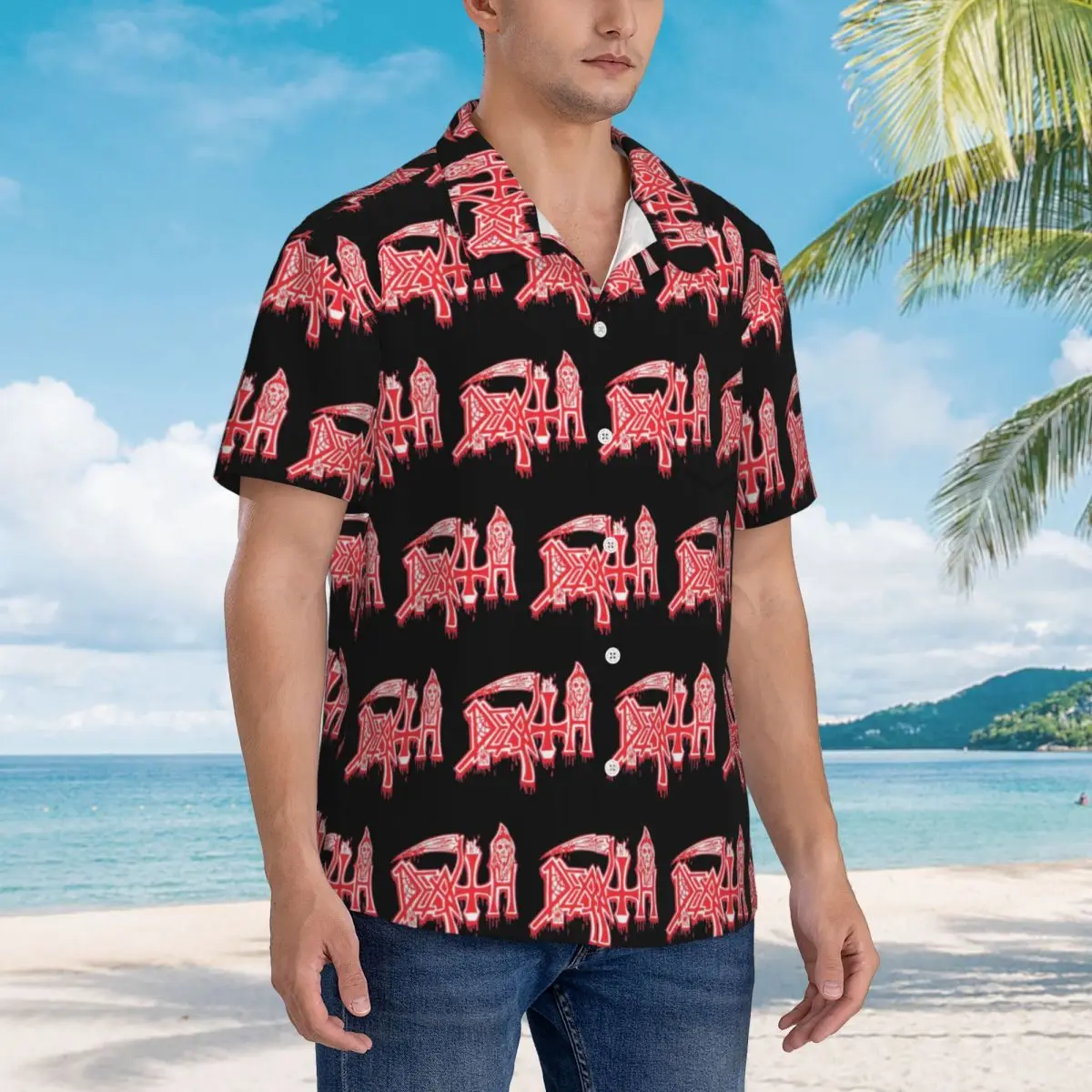 Death Band Rock Band Metal Music Hawaiian Shirts Fashion Men Short Sleeve Shirt for Summer Beach Men's Lapel Tops
Death Band Rock Band Metal Music Hawaiian Shirts Fashion Men Short Sleeve Shirt for Summer Beach Men's Lapel Tops
