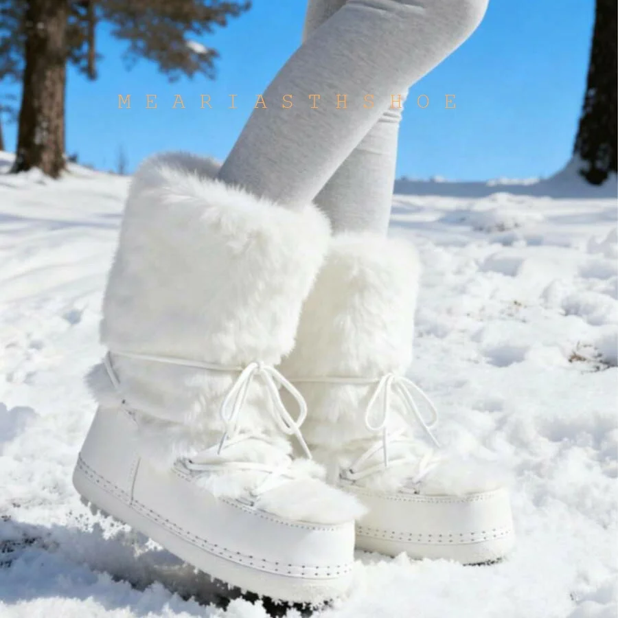 Winter Women Boots Platform Shoes Keep Warm flat Snow Boots Outdoor Ladies Slip on Comfortable Waterproof Fur Femme ski Boots
Winter Women Boots Platform Shoes Keep Warm flat Snow Boots Outdoor Ladies Slip on Comfortable Waterproof Fur Femme ski Boots