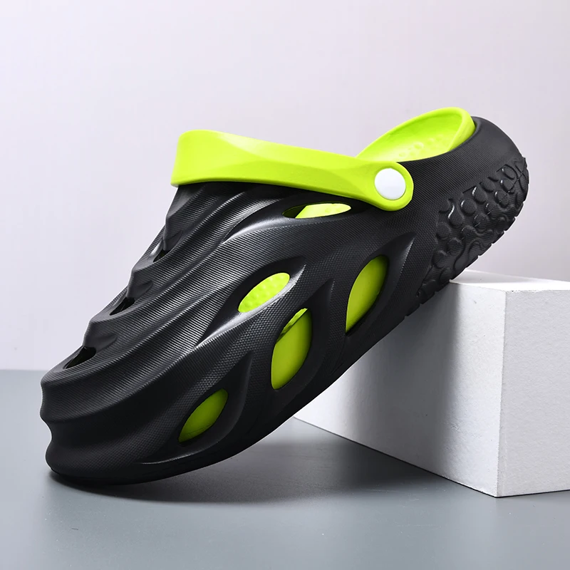 Повседневные мужские сабо, модные сандалии на толстой подошве, мужская летняя дышащая пляжная обувь, однотонные уличные тапочки с закрытым носком
Повседневные мужские сабо, модные сандалии на толстой подошве, мужская летняя дышащая пляжная обувь, однотонные уличные тапочки с закрытым носком