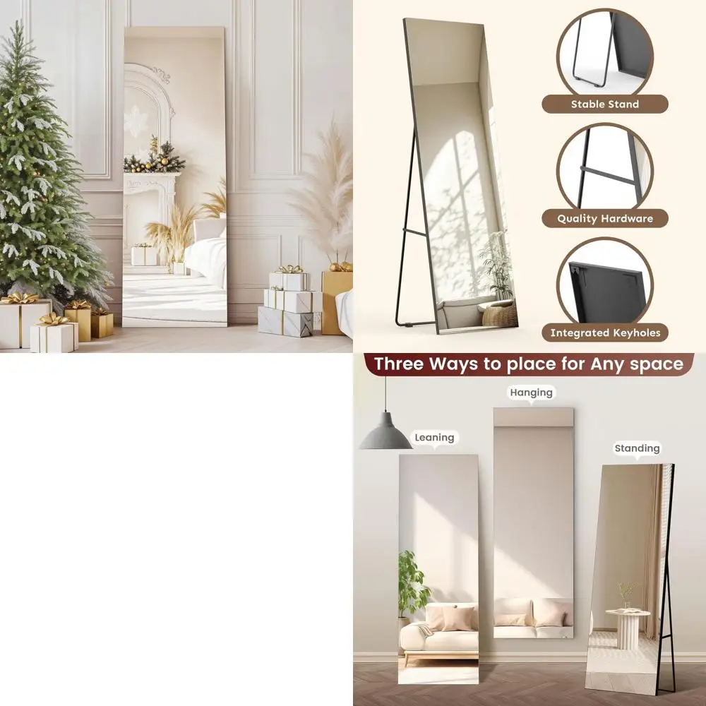 56 x 18 Frameless Floor Mirror - Distortion-Free, HD Reflection for Full Body Viewing, Suitable for Bedroom or Living Room
56 x 18 Frameless Floor Mirror - Distortion-Free, HD Reflection for Full Body Viewing, Suitable for Bedroom or Living Room