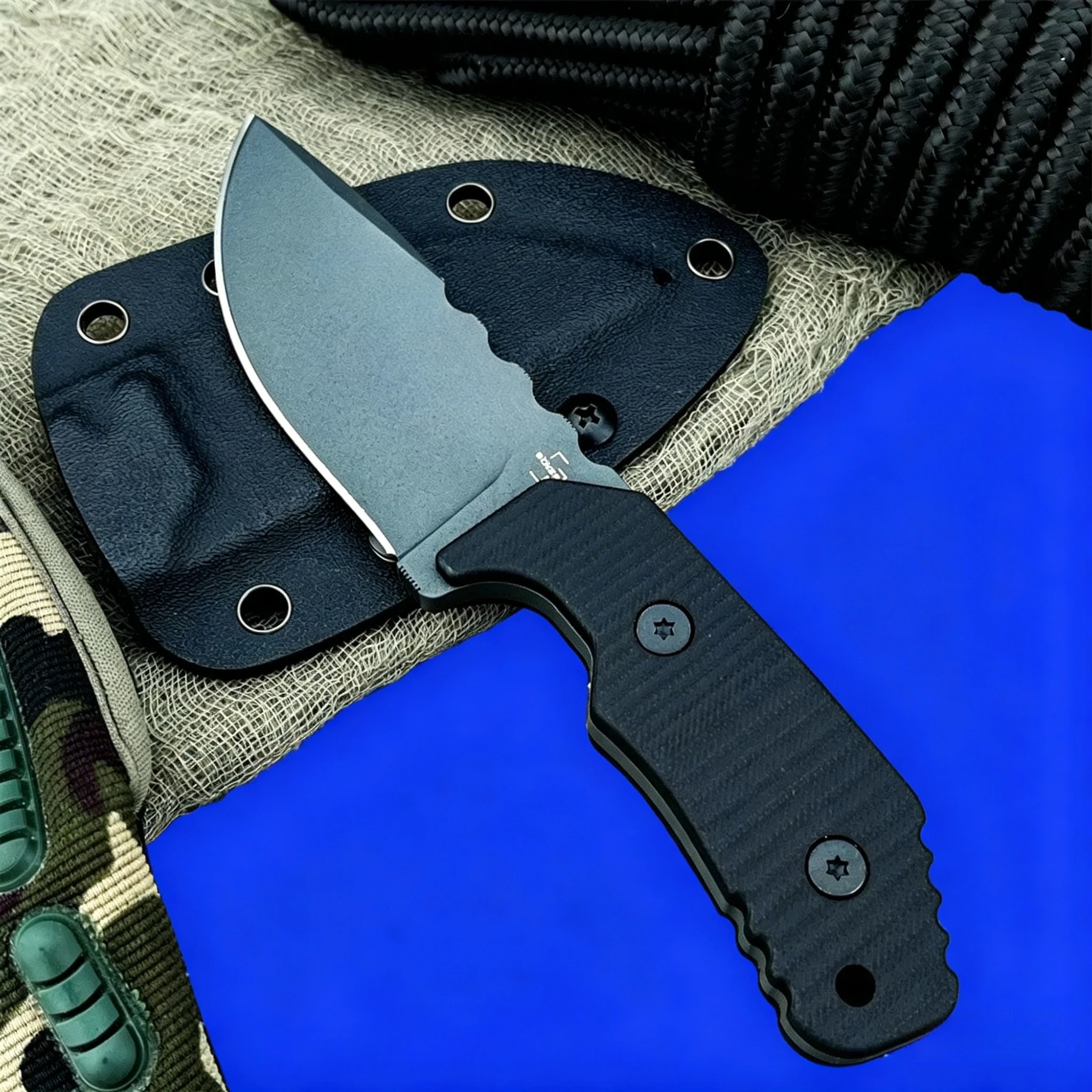 8Cr13MoV Fixed Blade for Everyday Carry G10 Grip Outdoor Camping Knife Includes Sheath Great for Fishing and Outdoor Activities
8Cr13MoV Fixed Blade for Everyday Carry G10 Grip Outdoor Camping Knife Includes Sheath Great for Fishing and Outdoor Activities