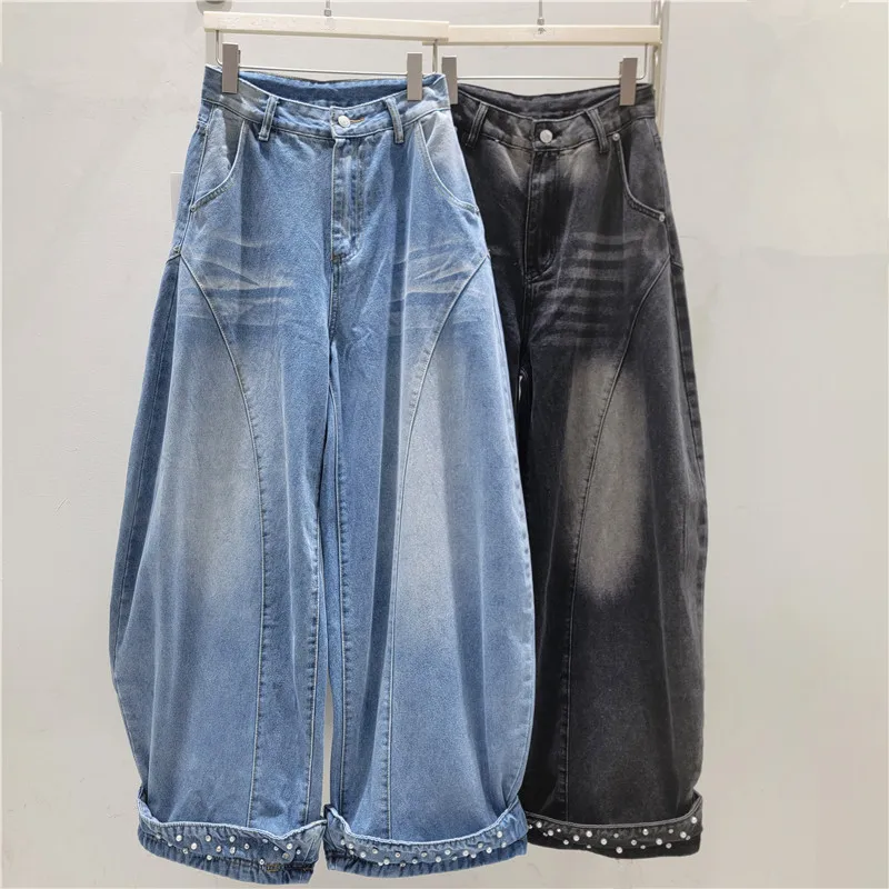 Retrosense of Design Beaded Scimitar Jeans Women's 2026 Spring and Summer New High Waist Loose Slimming Look Wide Leg Pants
Retrosense of Design Beaded Scimitar Jeans Women's 2026 Spring and Summer New High Waist Loose Slimming Look Wide Leg Pants