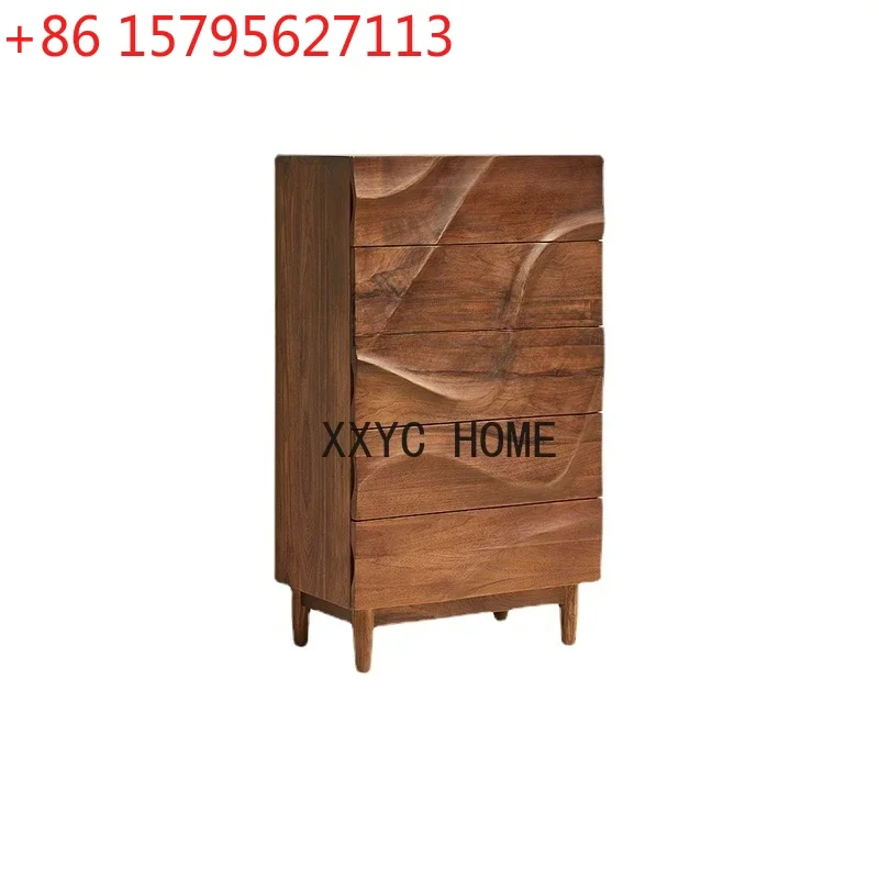 Комод из массива черного ореха с пятью ящиками, в скандинавском стиле, для дома
Комод из массива черного ореха с пятью ящиками, в скандинавском стиле, для дома