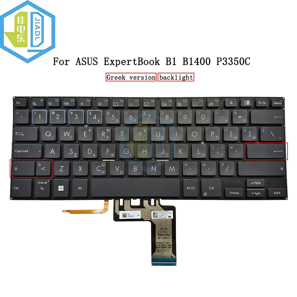 Клавиатура с греческой подсветкой GK для ASUS ExpertBook B1 B1400 B1400CE B1400CEPE B1400CBA, запчасти для ноутбуков, клавиатуры с подсветкой PK133UT12DS
Клавиатура с греческой подсветкой GK для ASUS ExpertBook B1 B1400 B1400CE B1400CEPE B1400CBA, запчасти для ноутбуков, клавиатуры с подсветкой PK133UT12DS