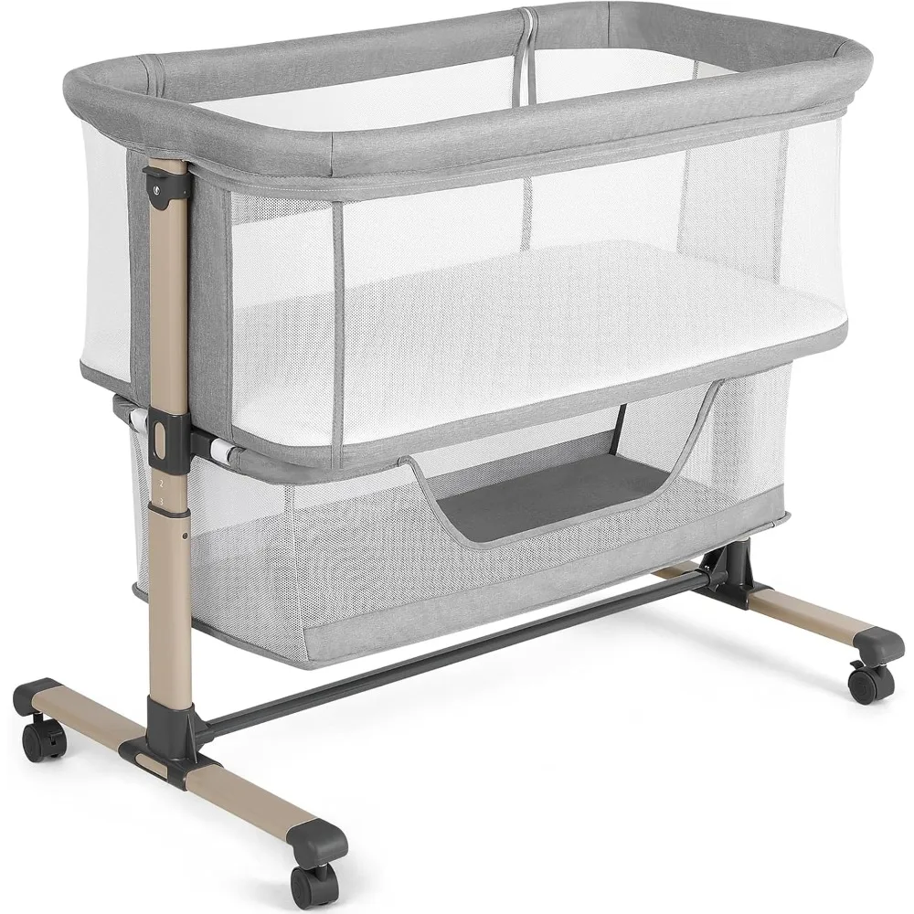 Bassinet Bedside Sleeper, Portable, Breathable, Adjustable Baby Bedside Bassinet for Peaceful Nights
Bassinet Bedside Sleeper, Portable, Breathable, Adjustable Baby Bedside Bassinet for Peaceful Nights