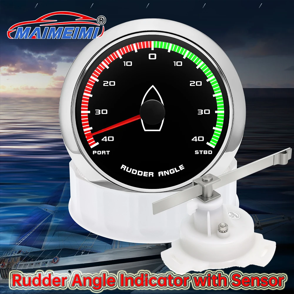 85mm Gauge Rudder Angle Indicator with Rudder Angle Sensor Waterproof Pointer Instrument Gauge for Yacht Boat Marine 9-32V
85mm Gauge Rudder Angle Indicator with Rudder Angle Sensor Waterproof Pointer Instrument Gauge for Yacht Boat Marine 9-32V