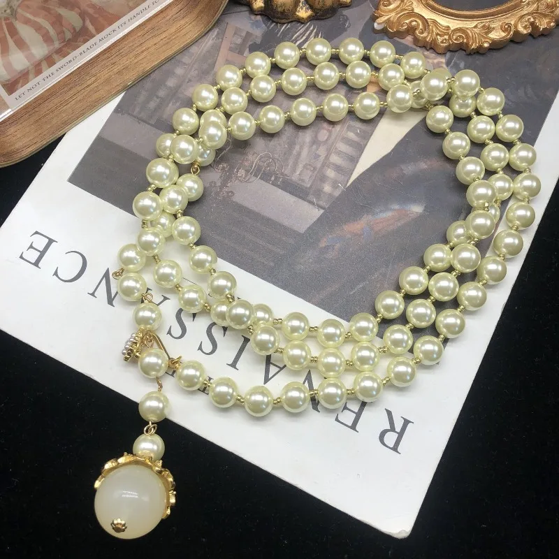 Retro Glazed Pearl Long Style Fashion Personality Light Luxury High Sense Multi-layer Collarbone Chain Sweater Chain Necklace Te
Retro Glazed Pearl Long Style Fashion Personality Light Luxury High Sense Multi-layer Collarbone Chain Sweater Chain Necklace Te
