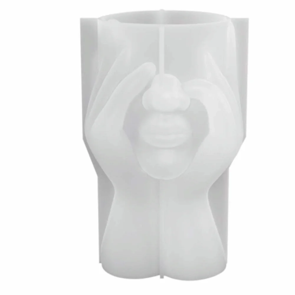 Artistic Face-Shaped Silicone Vase Mold Half Face Cheek Support Vase Molds Durable reusable Flowerpot Mold Gypsum Form
Artistic Face-Shaped Silicone Vase Mold Half Face Cheek Support Vase Molds Durable reusable Flowerpot Mold Gypsum Form