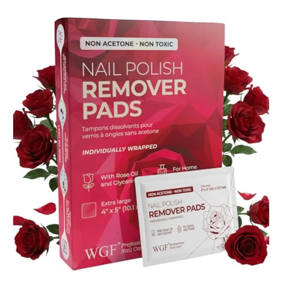 Nail Polish Remover Pads - 14 PCS - 100% Non-Acetone Gentle Formula - Individually Wrapped Wipes - Travel Size Fingernail Remov
Nail Polish Remover Pads - 14 PCS - 100% Non-Acetone Gentle Formula - Individually Wrapped Wipes - Travel Size Fingernail Remov