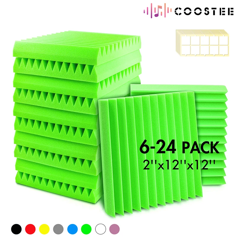 Wall Soundproof Foam Sponge Pad 6/12/24 Pcs Studio Acoustic Soundproof Panels Noise Insulation Absorbing For House Isolation
Wall Soundproof Foam Sponge Pad 6/12/24 Pcs Studio Acoustic Soundproof Panels Noise Insulation Absorbing For House Isolation