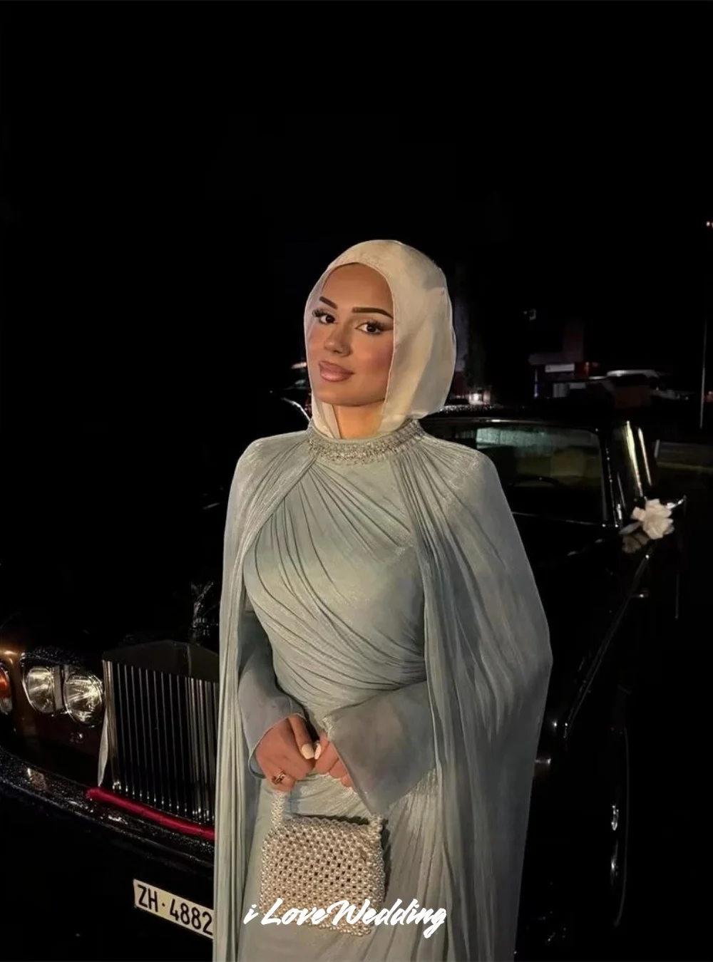 Muslim O-Neck Prom Dresses Long Sleeve Shawl Beaded Mermaid Floor-Length Saudi Arabia Pleated Bespoke Occasion Gown Customized
Muslim O-Neck Prom Dresses Long Sleeve Shawl Beaded Mermaid Floor-Length Saudi Arabia Pleated Bespoke Occasion Gown Customized