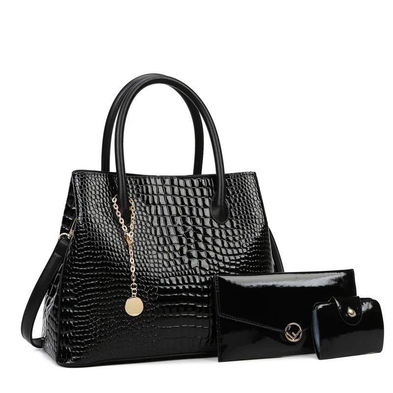 European and American Women's Bag Fashion New Crocodile Pattern Three Piece Cover Mother Bag Retro One Shoulder Handheld Straddl
European and American Women's Bag Fashion New Crocodile Pattern Three Piece Cover Mother Bag Retro One Shoulder Handheld Straddl