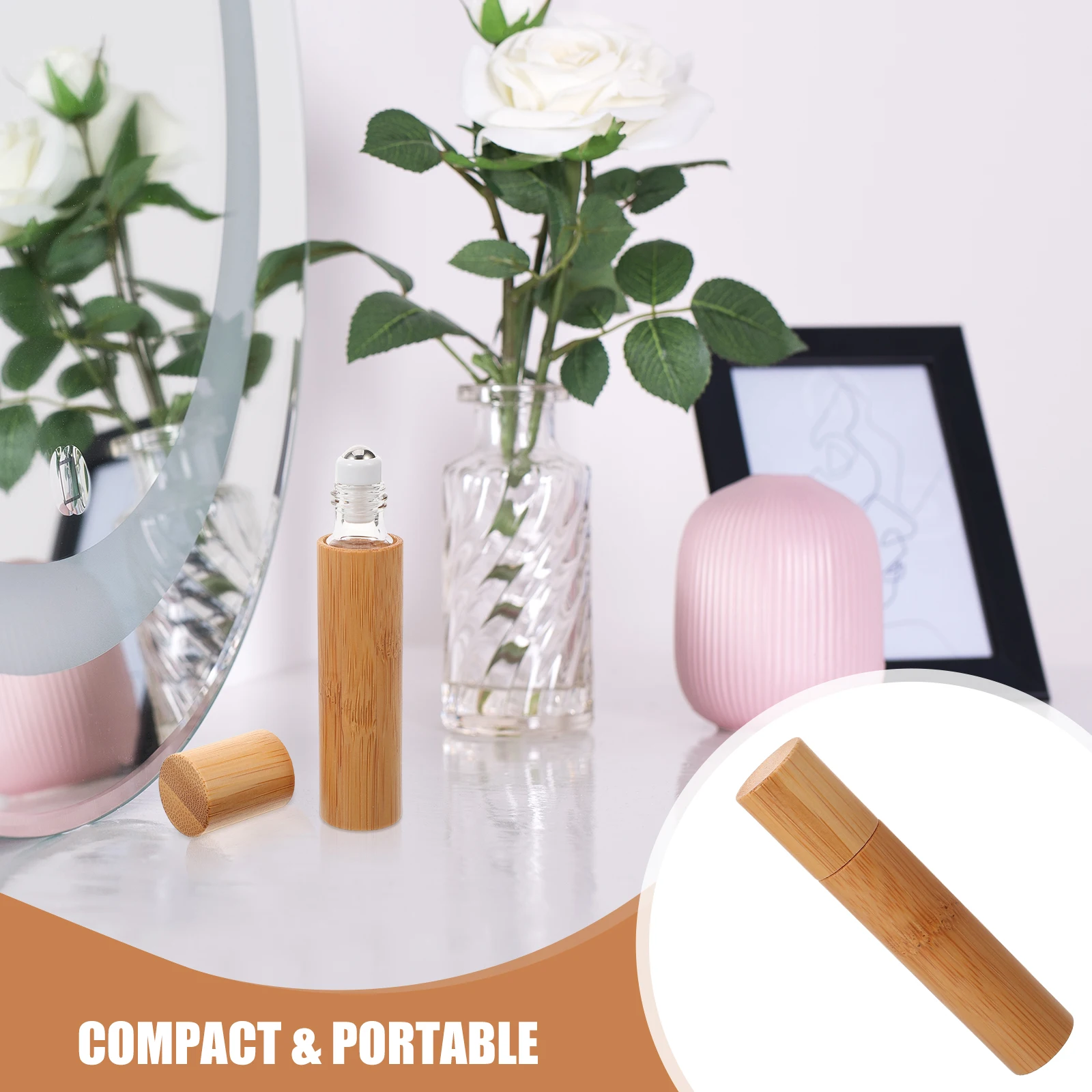Portable Essential Oil Roller Bottle Glass Bamboo Refillable Empty Travel Perfume Roller Bottle Container
Portable Essential Oil Roller Bottle Glass Bamboo Refillable Empty Travel Perfume Roller Bottle Container