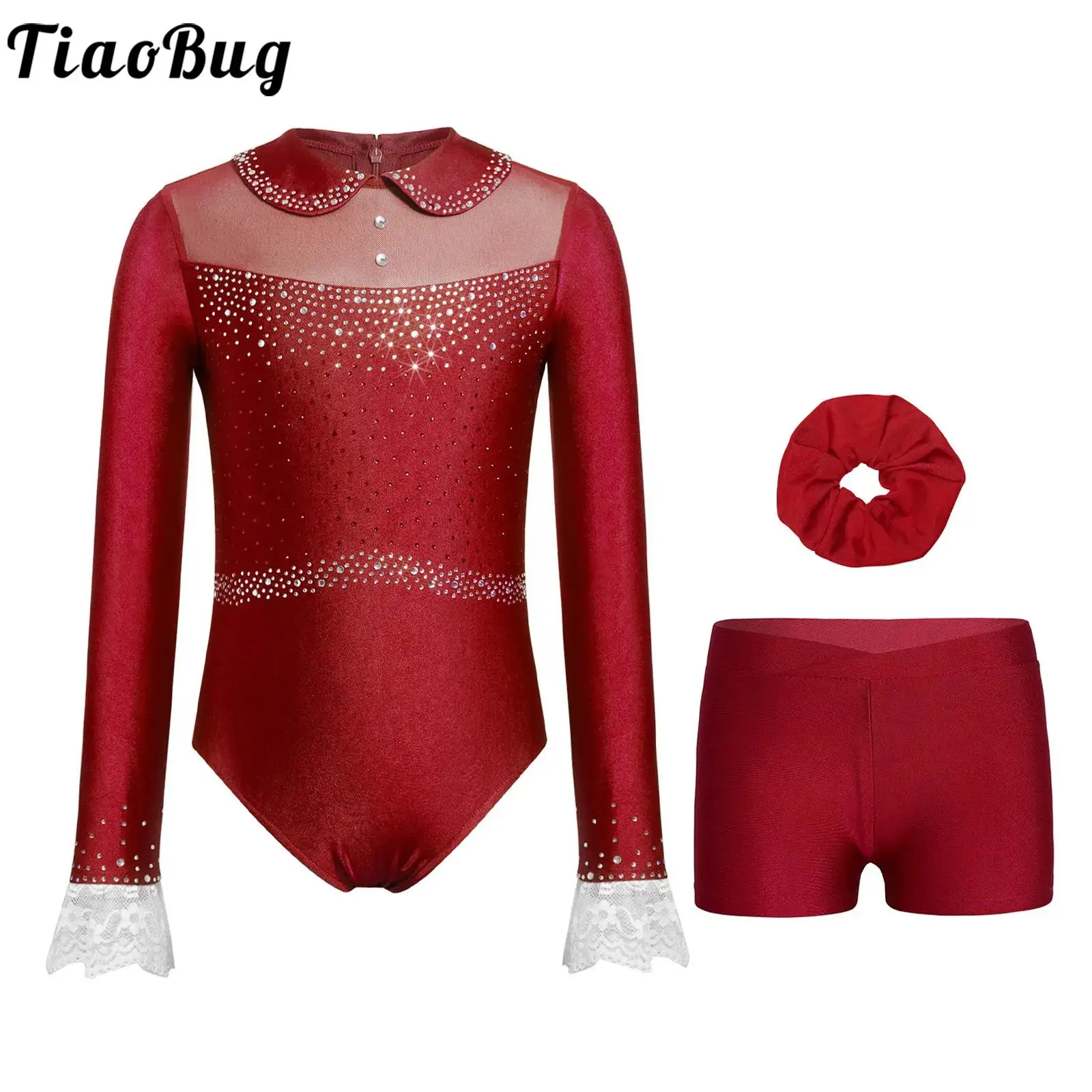 Kid Girls Dance Ballet Latin Performance Costume Gymnastic Outfit Long Sleeve Rhinestones Patchwork Mesh Leotard Shorts Hairband
Kid Girls Dance Ballet Latin Performance Costume Gymnastic Outfit Long Sleeve Rhinestones Patchwork Mesh Leotard Shorts Hairband