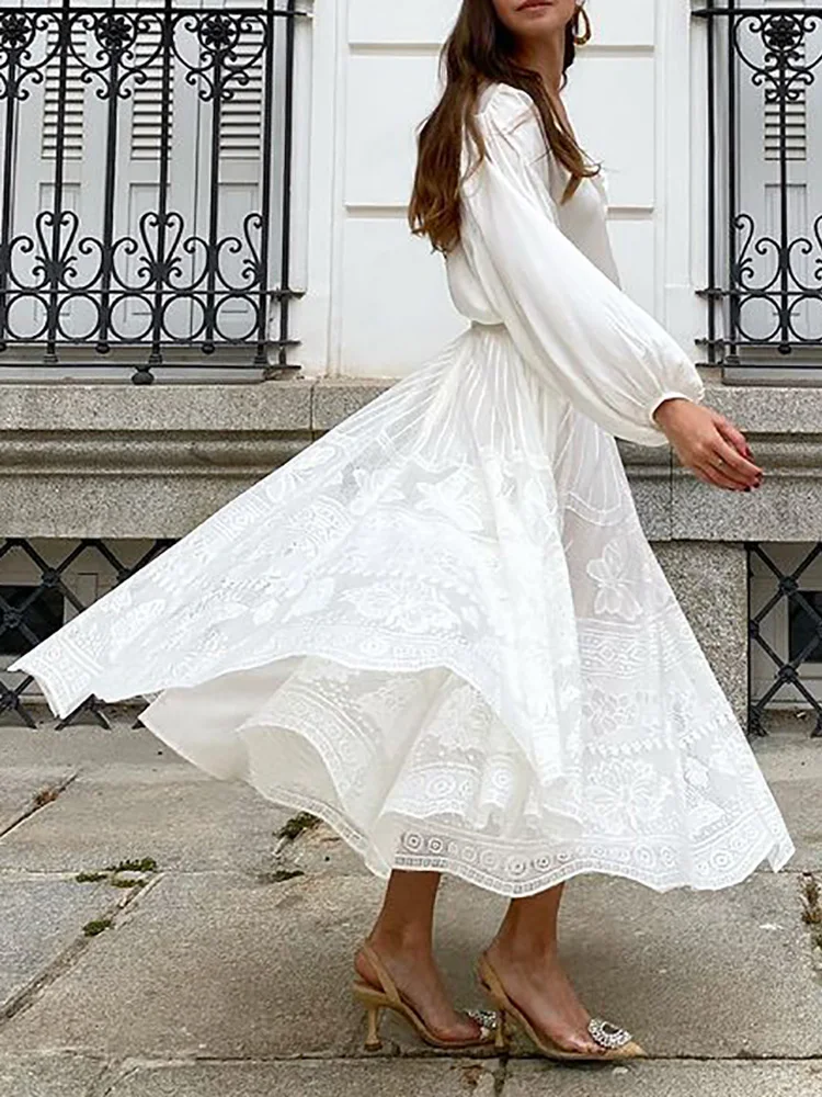 Sexy Lace Patchwork Skirt For Women 2024 Spring Summer Casual Hollow Out Big Swing Elastic High Waist Elegant Mujer Party Skirts
Sexy Lace Patchwork Skirt For Women 2024 Spring Summer Casual Hollow Out Big Swing Elastic High Waist Elegant Mujer Party Skirts