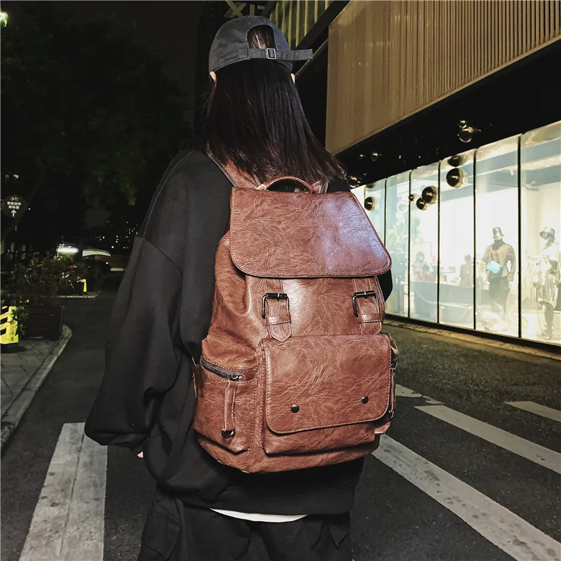 New trend men's Korean fashion PU leather backpack large capacity European and American style camouflage bag mochila homens sacs
New trend men's Korean fashion PU leather backpack large capacity European and American style camouflage bag mochila homens sacs