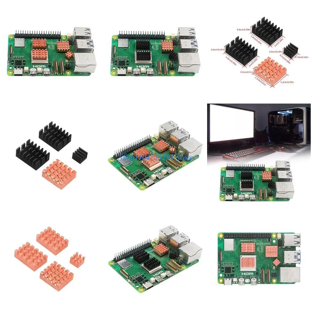 Y2GD 4PCS Heat Sinks Computer Development Board Radiator Heatsink Aluminum Radiators For RaspberryPi5 Heat Dissipation
Y2GD 4PCS Heat Sinks Computer Development Board Radiator Heatsink Aluminum Radiators For RaspberryPi5 Heat Dissipation