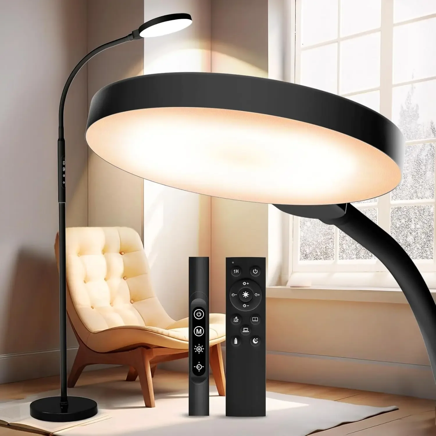 Light Therapy Lamp, 3 in 1 Therapy Floor Lighting, 11000 Lux Full Spectrum Therapy Lamps, UV-Free LED Sunlight, 10 Brightness/5C
Light Therapy Lamp, 3 in 1 Therapy Floor Lighting, 11000 Lux Full Spectrum Therapy Lamps, UV-Free LED Sunlight, 10 Brightness/5C