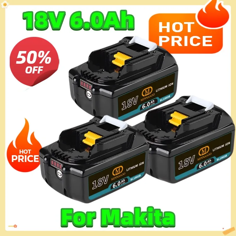 NEW Original For Makita 18V Battery 6000mAh Compatible with DTD173 DHP487 DJV182 Power Tools
NEW Original For Makita 18V Battery 6000mAh Compatible with DTD173 DHP487 DJV182 Power Tools