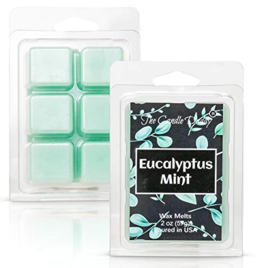 Eucalyptus Mint Wax Melts - 6-Pack/2oz Highly Scented Paraffin and Soy Blend Cubes - Refreshing Aromatherapy for Home and Offic
Eucalyptus Mint Wax Melts - 6-Pack/2oz Highly Scented Paraffin and Soy Blend Cubes - Refreshing Aromatherapy for Home and Offic