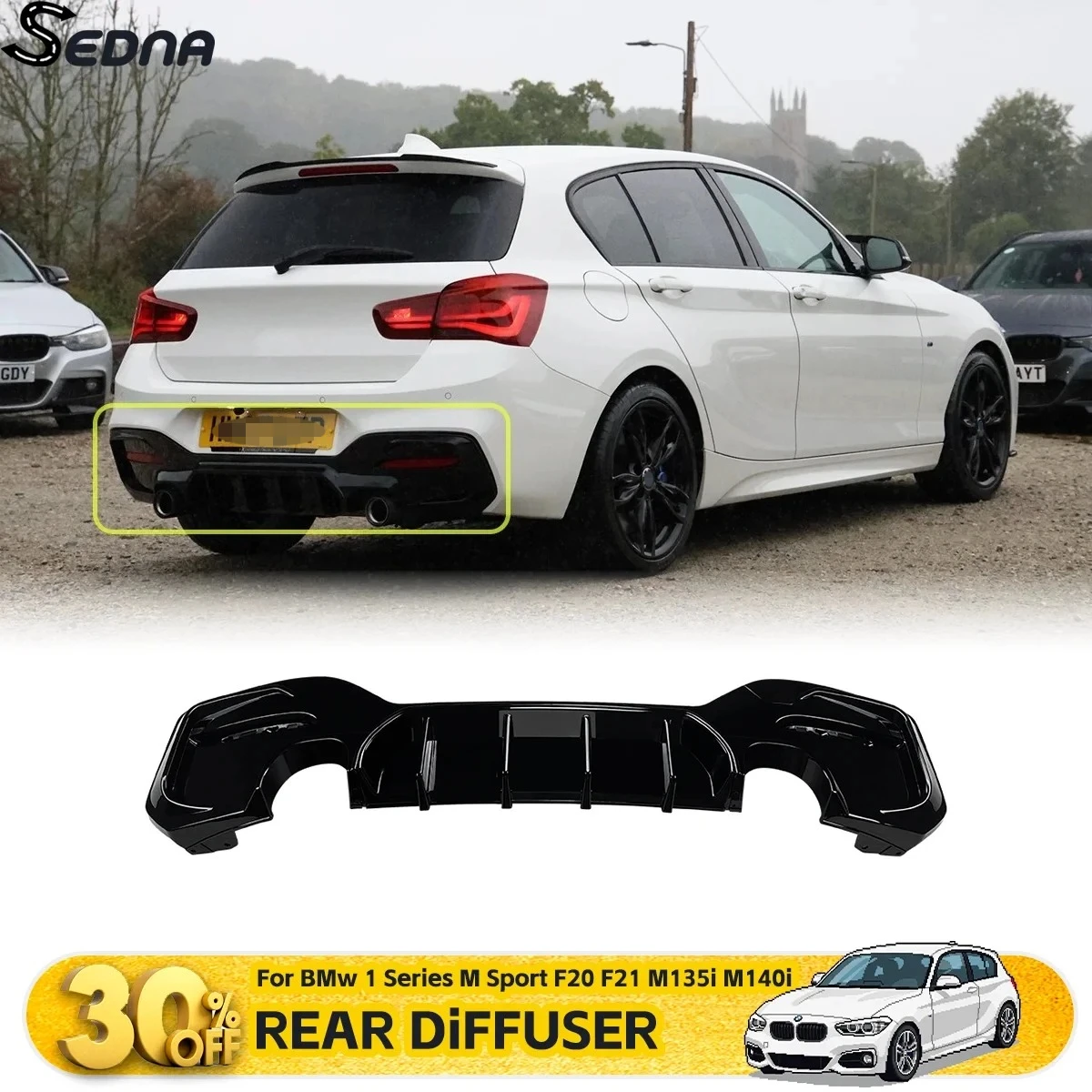 Rear Bumper Diffuser Lip For BMW 1 Series F20 F21 114d 116d 118i 120i 125d M140i M135i M Sport 2015-2019 Car Tuning Accessories
Rear Bumper Diffuser Lip For BMW 1 Series F20 F21 114d 116d 118i 120i 125d M140i M135i M Sport 2015-2019 Car Tuning Accessories