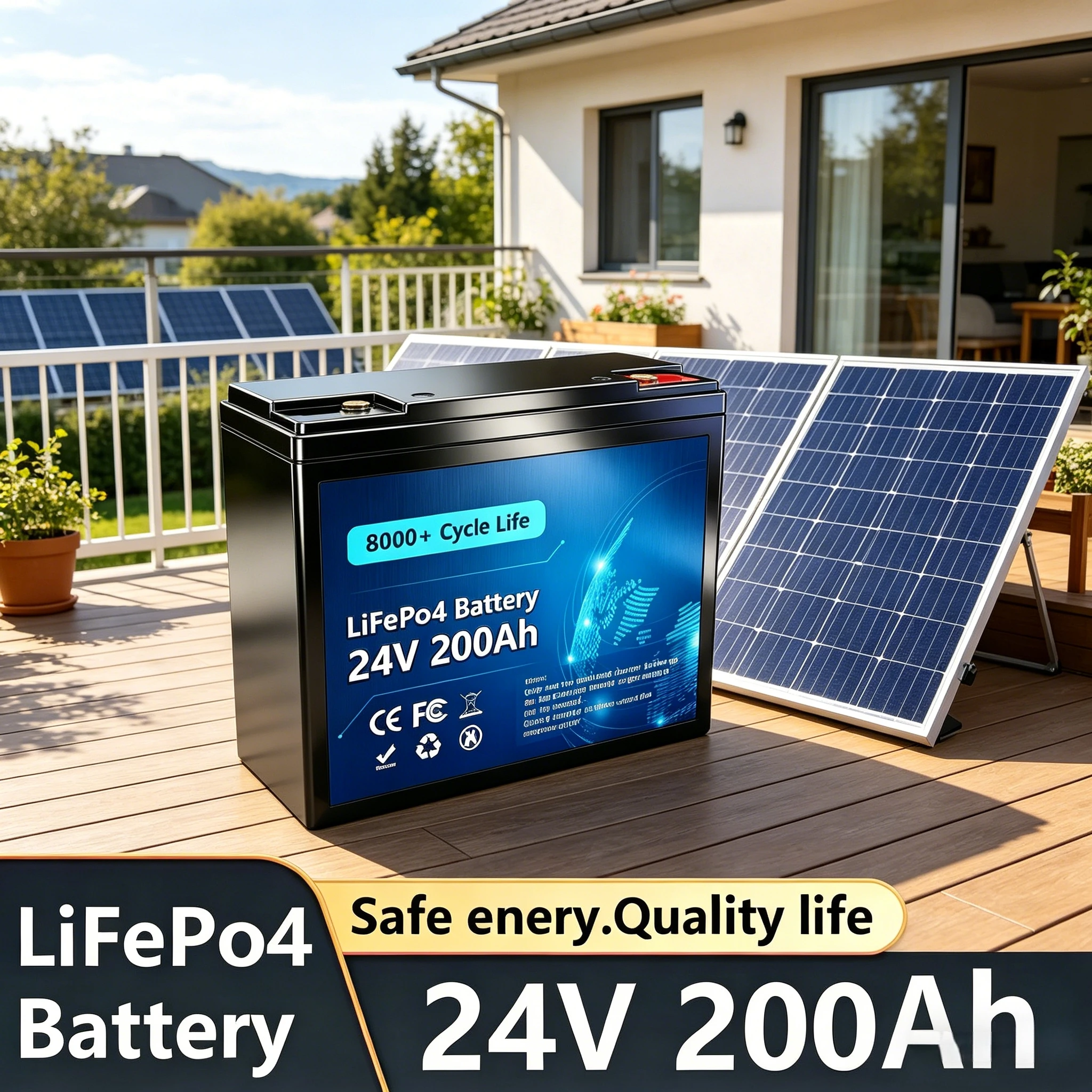 Аккумулятор LiFePO4 24В 200Ач, модель 2026 года, с интегрированной BMS 200А, более 8000 циклов глубокого разряда, перезаряжаемый, для автодомов, кемперов, солнечных систем, морского транспорта, фургонов
Аккумулятор LiFePO4 24В 200Ач, модель 2026 года, с интегрированной BMS 200А, более 8000 циклов глубокого разряда, перезаряжаемый, для автодомов, кемперов, солнечных систем, морского транспорта, фургонов