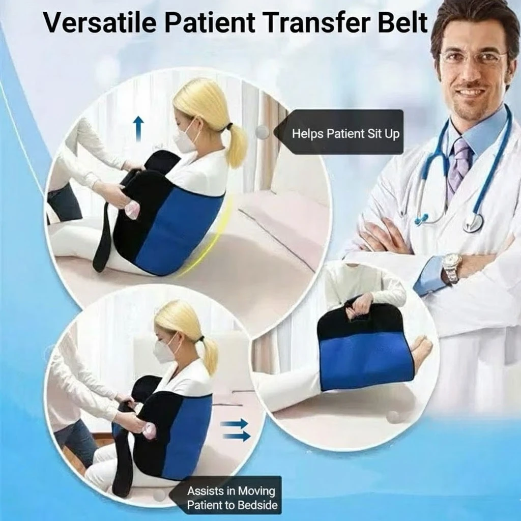 Patient Transfer & Turning Gait Belt - Adjustable Bed Rail Support Strap - Home Rehabilitation Aid & Safety Assistance
Patient Transfer & Turning Gait Belt - Adjustable Bed Rail Support Strap - Home Rehabilitation Aid & Safety Assistance