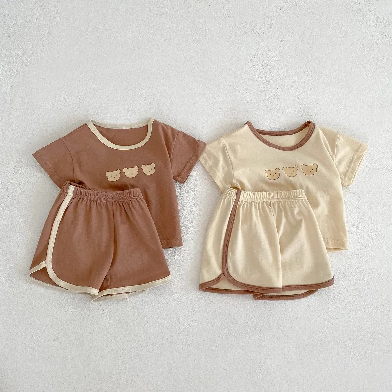 INS Summer Newborn Baby Cartoon Clothes 0-3Years Boy Girl Short Sleeve Bear Print Cotton T-shirt Tops+Shorts 2PCS Sportswear Set
INS Summer Newborn Baby Cartoon Clothes 0-3Years Boy Girl Short Sleeve Bear Print Cotton T-shirt Tops+Shorts 2PCS Sportswear Set
