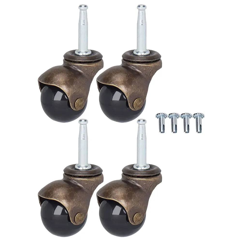 4pcs 15mm Ball Casters Gold 5 16 x 1 1 2 Stem Heavy Duty Furniture Wheels Office Chair Caster Replacement
4pcs 15mm Ball Casters Gold 5 16 x 1 1 2 Stem Heavy Duty Furniture Wheels Office Chair Caster Replacement