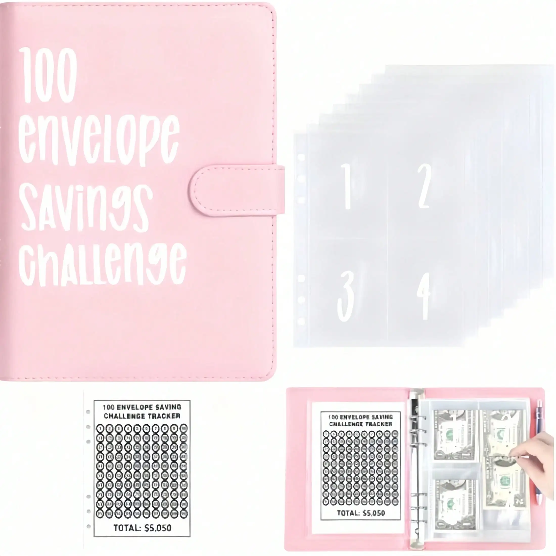 100 Envelopes Money Saving Challenge – A5 Budget Binder Book, Save 5,000 in 100 Days
100 Envelopes Money Saving Challenge – A5 Budget Binder Book, Save 5,000 in 100 Days