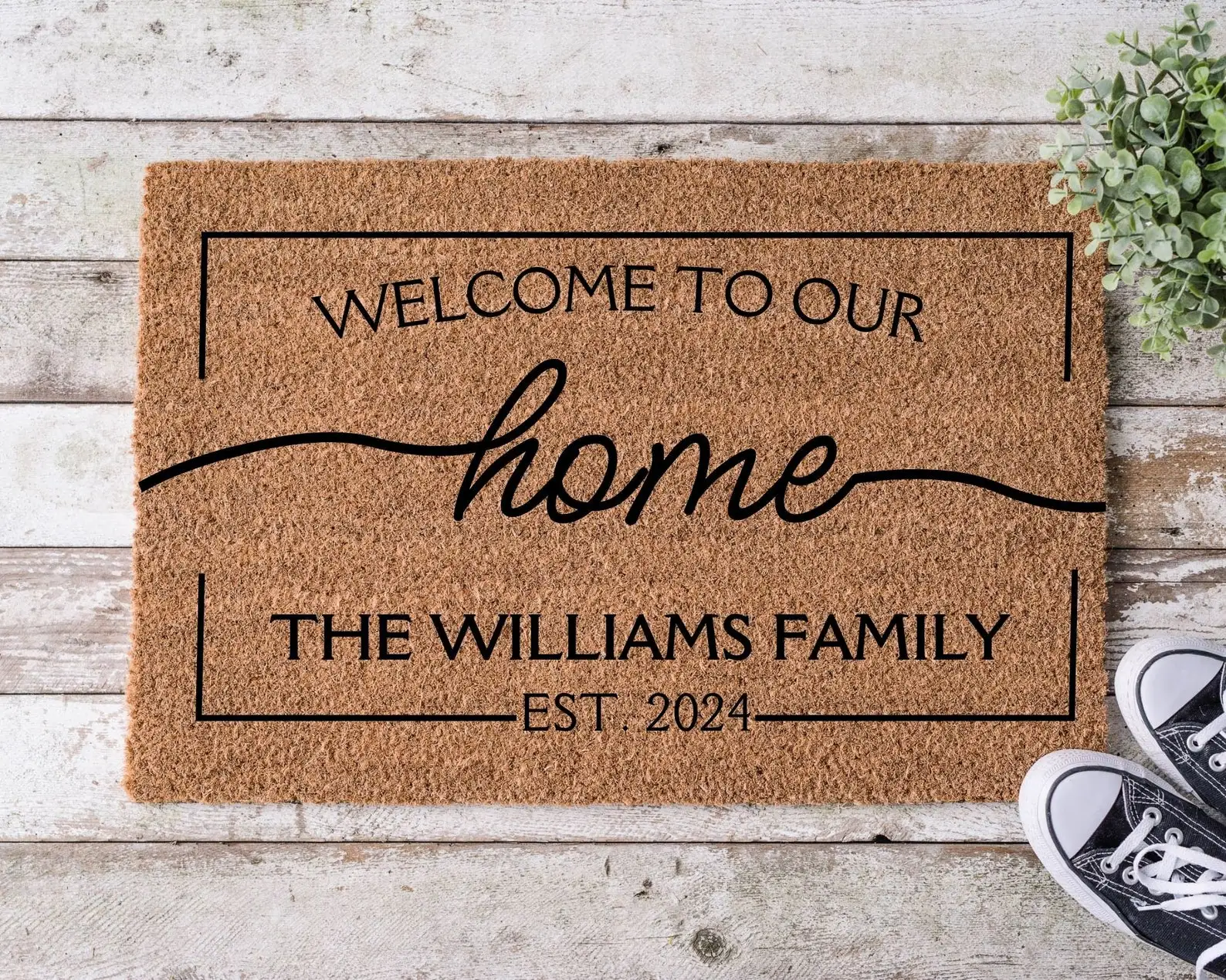 Welcome to Our Home Personalized Name Doormat Flocked Coir Door Welcome Mat Engagement Wedding Housewarming Gift Entrance Carpet
Welcome to Our Home Personalized Name Doormat Flocked Coir Door Welcome Mat Engagement Wedding Housewarming Gift Entrance Carpet