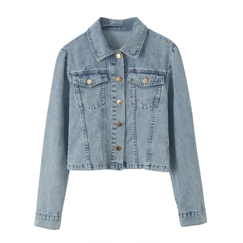 2024 Autumn New Women's Single breasted Lapel Long sleeved Pocket Decoration Fashion Casual Short denim
2024 Autumn New Women's Single breasted Lapel Long sleeved Pocket Decoration Fashion Casual Short denim