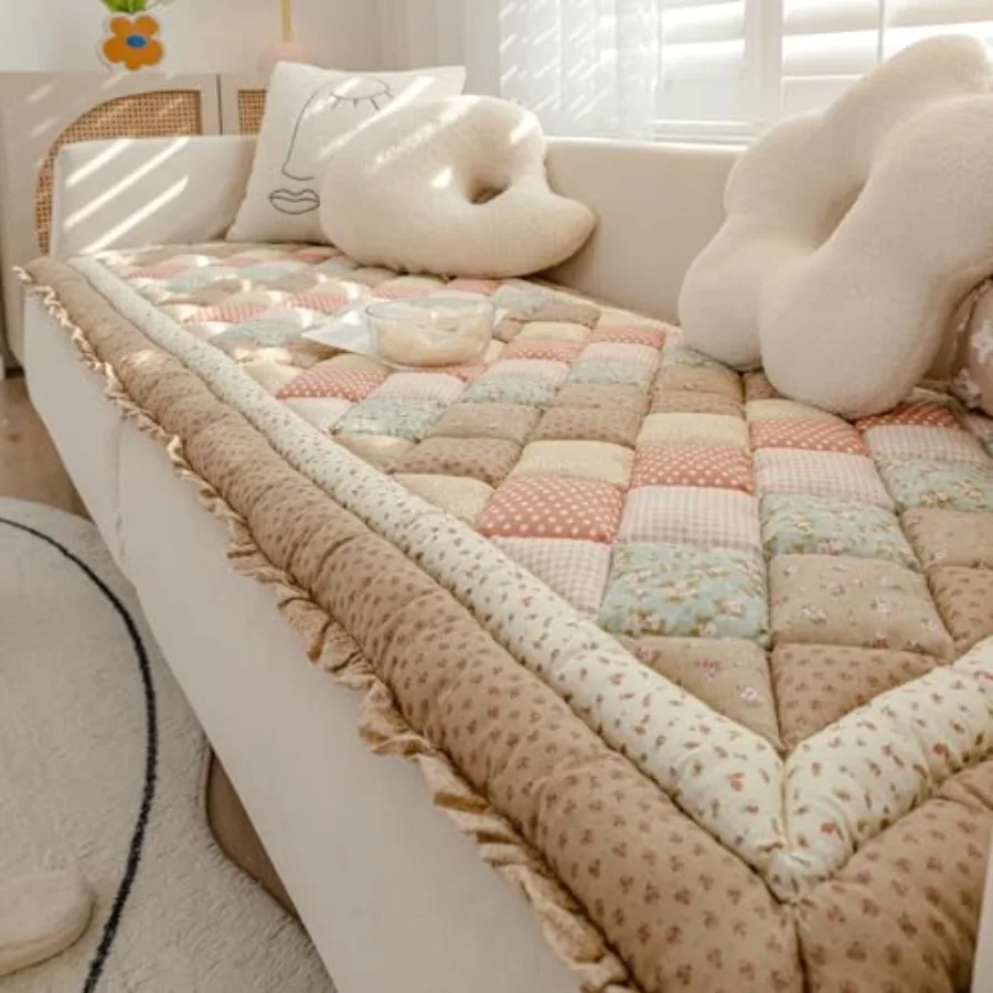 Cotton Quilted Thick Dog Couch Cover for Sofa Boho Handmade Patchwork Sofa Cover Floral Print Floor Mat Area Rugs Non Slip Soft
Cotton Quilted Thick Dog Couch Cover for Sofa Boho Handmade Patchwork Sofa Cover Floral Print Floor Mat Area Rugs Non Slip Soft