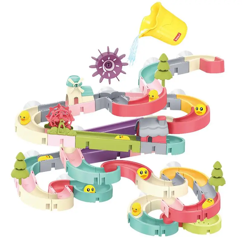 Water Balls Track Toy Duck DIY Track Bathtub Kids Play Water Games Fun and Colorful Water Play Shower Wall Suction Set Bath Toy
Water Balls Track Toy Duck DIY Track Bathtub Kids Play Water Games Fun and Colorful Water Play Shower Wall Suction Set Bath Toy