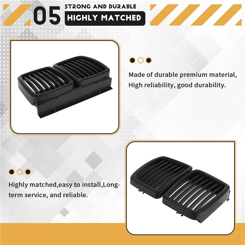 Durable Front Grille Replacement For BMW E30 3-Series M3 Front Hood Bumper Grill Matte Black 1982-1994
Durable Front Grille Replacement For BMW E30 3-Series M3 Front Hood Bumper Grill Matte Black 1982-1994