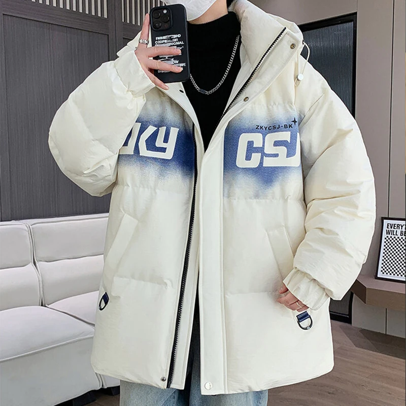 Fashion Men's Warm Hooded Cotton-Padded Jackets Winter Outdoor Thicken Coat Clothing Youth Streetwear Windproof Loose Top Parkas
Fashion Men's Warm Hooded Cotton-Padded Jackets Winter Outdoor Thicken Coat Clothing Youth Streetwear Windproof Loose Top Parkas