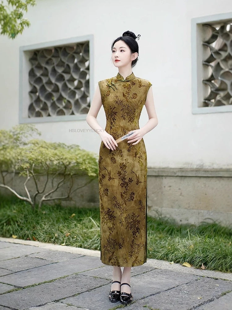 Improved Lady Chinese Cheongsam Retro Republic Of China Style Young Lady Qipao Dress Elegant Sleeveless Women Qipao Dress
Improved Lady Chinese Cheongsam Retro Republic Of China Style Young Lady Qipao Dress Elegant Sleeveless Women Qipao Dress