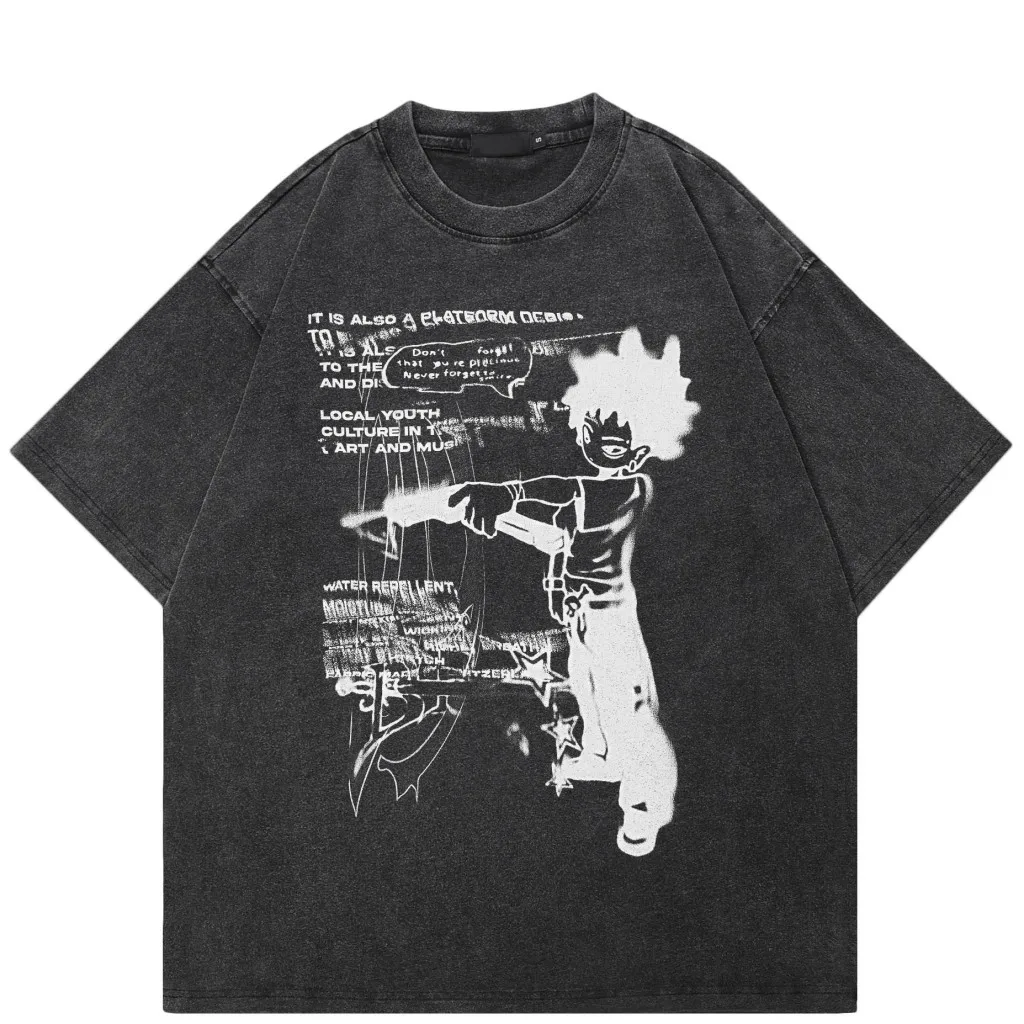 New arrivalretrotrendy cartoon pattern t-shirt washed oversized cotton streetwear men's and women's clothing short sleeves
New arrivalretrotrendy cartoon pattern t-shirt washed oversized cotton streetwear men's and women's clothing short sleeves