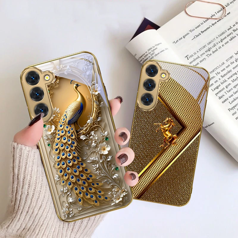 Golden horse sculpture For Samsung Galaxy S26 S20 FE S21 S22 S23 Plus S24 Ultra S25Ultra S21+ S22Plus Golden glass phone case
Golden horse sculpture For Samsung Galaxy S26 S20 FE S21 S22 S23 Plus S24 Ultra S25Ultra S21+ S22Plus Golden glass phone case