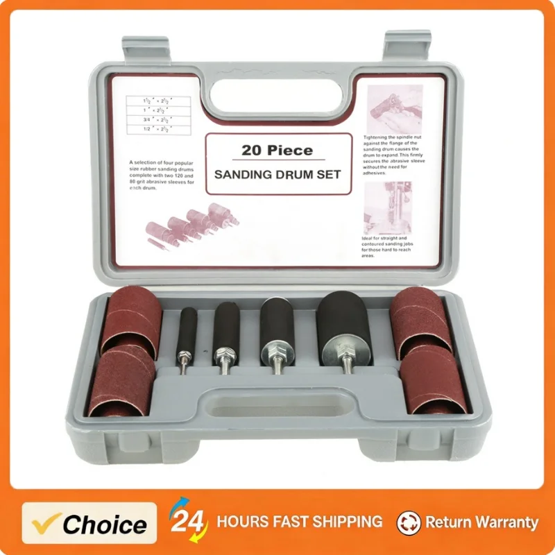 Spindle Sanding Drum Set Sanding Kit for Drill Press Spindle Sanding Drum Sander Tool Kit Set with Case Rubber Sanding Drum Set
Spindle Sanding Drum Set Sanding Kit for Drill Press Spindle Sanding Drum Sander Tool Kit Set with Case Rubber Sanding Drum Set