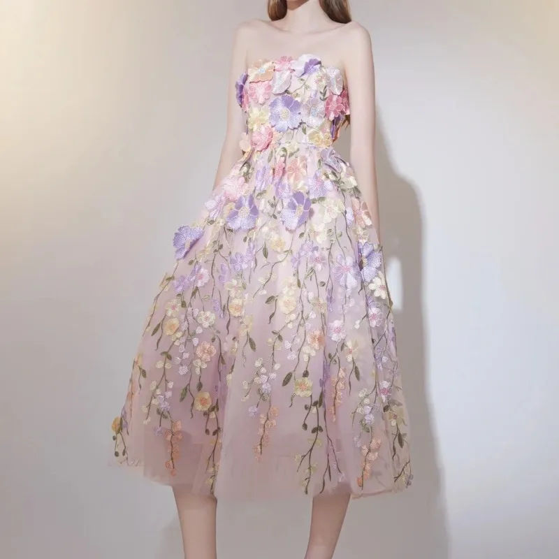 Purple Floral Embroidery Mesh Dress Women Summer Holiday Party Sleeveless Vestidos Bodycon Streetwear Party Clothing Lady
Purple Floral Embroidery Mesh Dress Women Summer Holiday Party Sleeveless Vestidos Bodycon Streetwear Party Clothing Lady