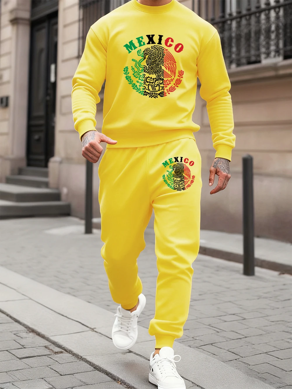 2 Pcs Hoodie Set Mens Mexico Letter With Eagle Prints Sweatpants Autumn Loose Fleece Pants Sweatshirt Casual Crewneck Clothes
2 Pcs Hoodie Set Mens Mexico Letter With Eagle Prints Sweatpants Autumn Loose Fleece Pants Sweatshirt Casual Crewneck Clothes