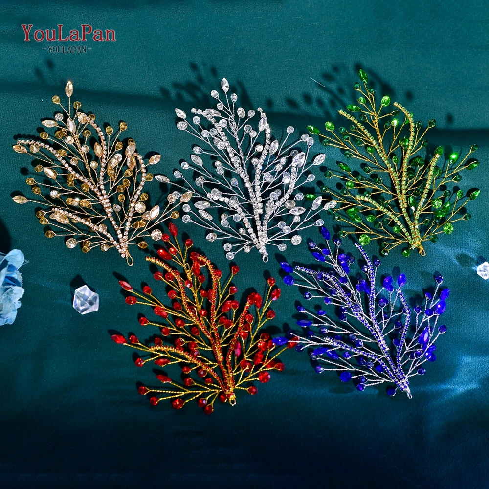 YouLaPan Colorful Headwear Bridal Wedding Headpiece Hair Accessories Handmade Leaves Shape Headband Rhinestone Hairwear HP587
YouLaPan Colorful Headwear Bridal Wedding Headpiece Hair Accessories Handmade Leaves Shape Headband Rhinestone Hairwear HP587