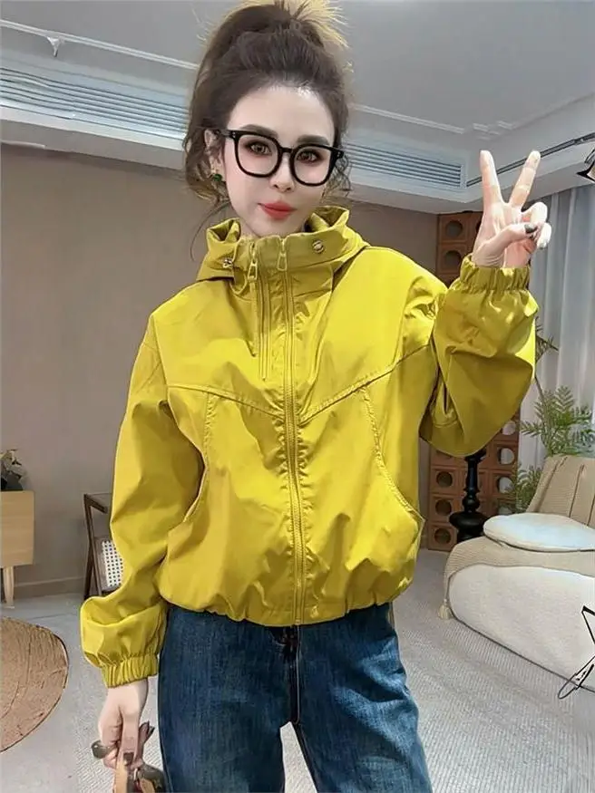 Women's Short Double Zipper Hooded Jacket Spring 2026 Fashion Versatile Small Size Coat Clean Fit Loose Style Long Sleeve
Women's Short Double Zipper Hooded Jacket Spring 2026 Fashion Versatile Small Size Coat Clean Fit Loose Style Long Sleeve