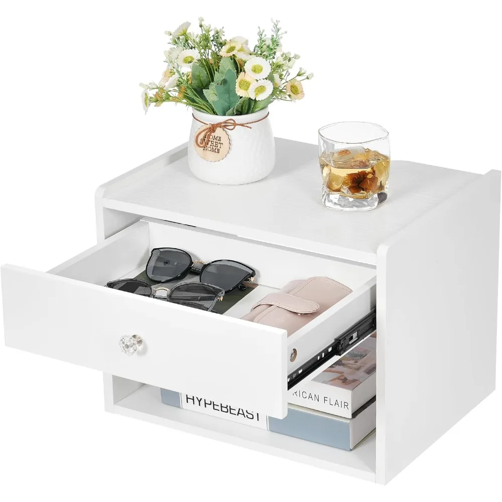 White Floating Nightstand with Drawer, Floating Bedside Table, 15.7" Wall Mounted Nightstand Modern End Table Small Night Stand
White Floating Nightstand with Drawer, Floating Bedside Table, 15.7" Wall Mounted Nightstand Modern End Table Small Night Stand