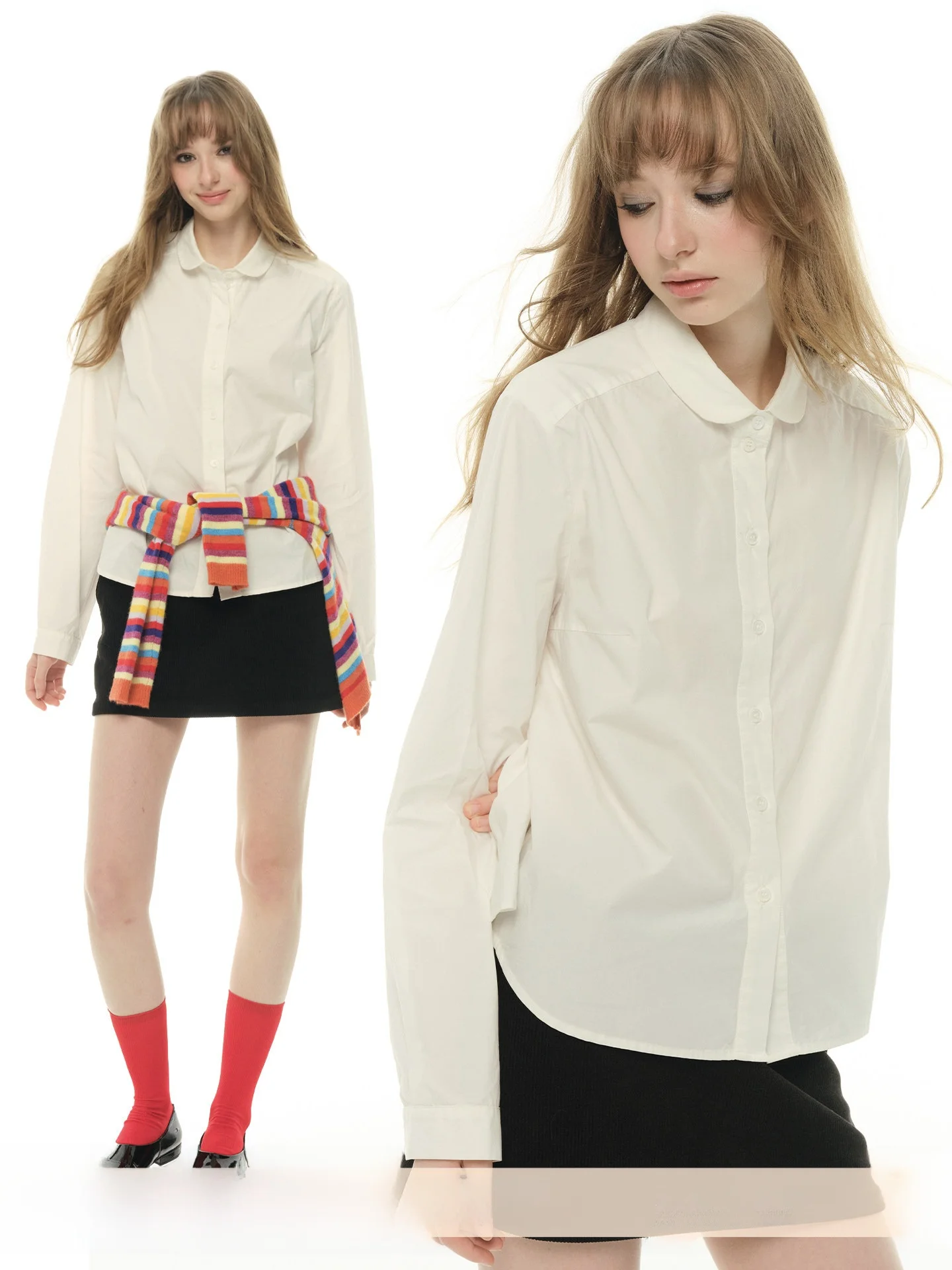UNRETRO Women's Casual Sle Cotton irt Spring Season Long Sve Loose Fit Versatile Layering Top Classic Collar Design
UNRETRO Women's Casual Sle Cotton irt Spring Season Long Sve Loose Fit Versatile Layering Top Classic Collar Design