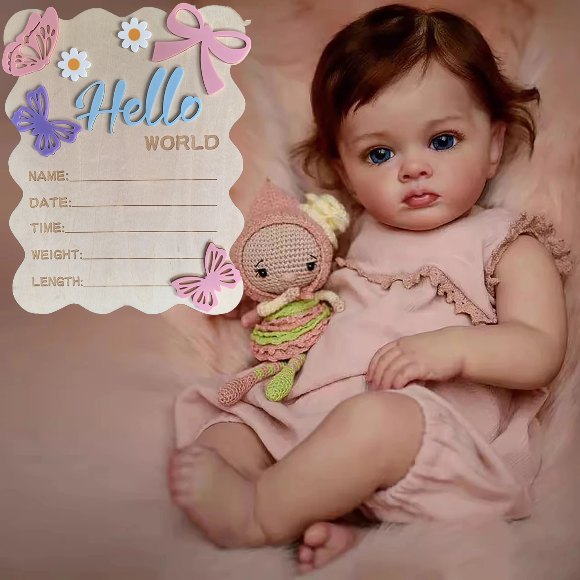 22/24 Inch Soft Vinyl Reborn Doll 3D Artificial Painted Bionic Baby Toy W-211 Girl Doll Doll Vinyl Doll
22/24 Inch Soft Vinyl Reborn Doll 3D Artificial Painted Bionic Baby Toy W-211 Girl Doll Doll Vinyl Doll