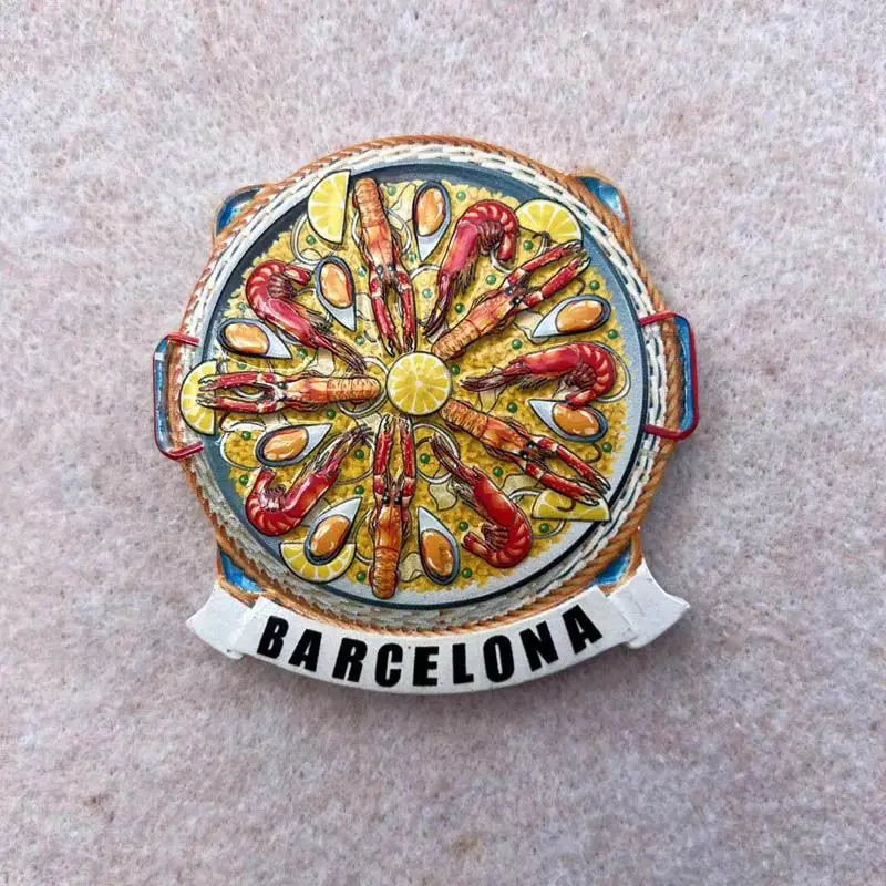 Barcelona, Spain Lobster Abalone Seafood Cultural and Creative Magnetic Fridge Magnets Travel Souvenirs Home Decorations
Barcelona, Spain Lobster Abalone Seafood Cultural and Creative Magnetic Fridge Magnets Travel Souvenirs Home Decorations